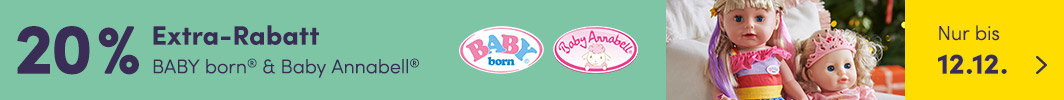 20 % Extra-Rabatt auf BABY born® & Baby Annabell®
