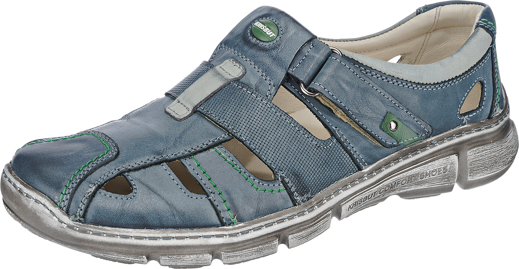 Neu Krisbut 4760-4-1 Offene Halbschuhe 5770432 für für für Herren blau hellgrau 5e50e8 Neu Krisbut 4760-4-1 Offene Halbschuhe 5770432 für für für Herren blau hellgrau 5e50e8