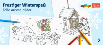 Frostiger Winterspaß - Ausmalbilder