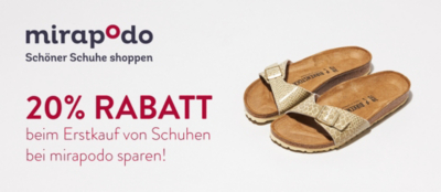 20% Rabatt bei mirapodo