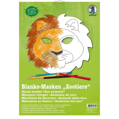 Kreativset Blanko-Masken Zootiere