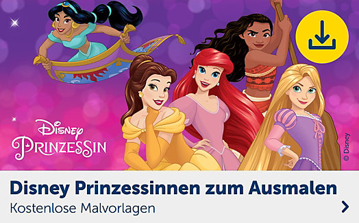 Mandala Ausmalbild Geschenk Idee Disney Princess Poster zum Ausmalen 6 Stück 