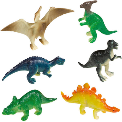 Mini-Figuren Happy Dinosaur, 8 Stück